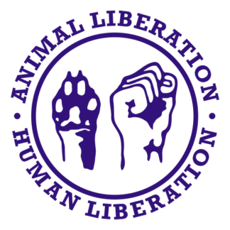 Human Liberation Animal Liberation Decal (Purple)